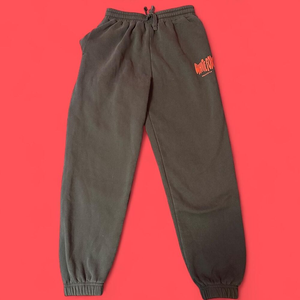 White-fox-boutique Women's Black and Grey Joggers-tracksuits